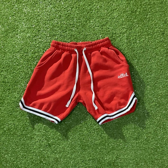 Boohoo Other - BoohooMan Streetwear Drawstring Red Cotton Shorts